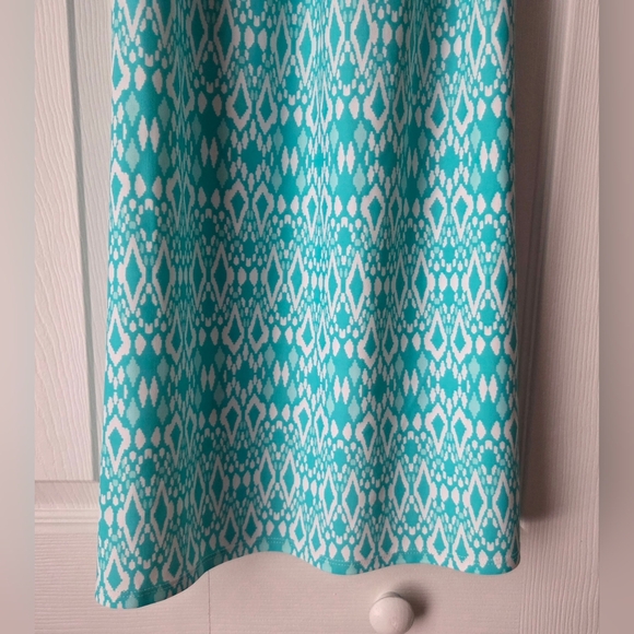 NWOT Jude Connally Turquoise/White Sleeveless Patterned Dress Size S - Picture 9 of 11